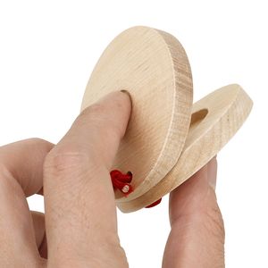 Castañuelas de madera para dedos, instrumentos de percusión Orff, palmas de ritmo para la educación temprana y el desarrollo. - Product Image 2