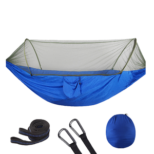 Hamac de randonnée de camping en nylon double portable et durable avec moustiquaire en maille pour les voyages et l'extérieur - Product Image 4
