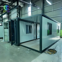Maison conteneur extensible à double aile, fabrication directe usine OEM ODM, villa préfabriquée pliable pour le glamping, les séjours à domicile et les centres de vacances