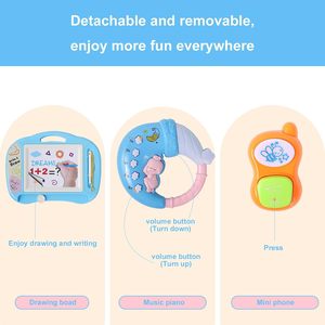 Marche-bébé avec volant, musique, boutons lumineux, pour apprendre à se tenir debout - Product Image 3