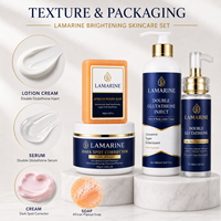 Nouvel ensemble de soins visage coréen de luxe, blanchissant et anti-âge, au glutathion, forte action éclaircissante, vente chaude, marque privée OEM/ODM