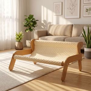 Lit-griffoir pour chat en sisal avec affûtage des griffes intégré, sans peluches, utilisable toute l'année - Product Image 2