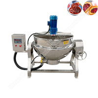100 Liter Gas Jacketed Mixing Pot 50 Liters Layer Steamer Kettle Jacked Kettle Machine Jacketed Cooking Pots