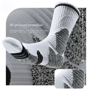 Calcetines de Baloncesto Serie Profesional para Hombres de Élite Suela de Toalla para Entrenamiento Deportivo Antideslizantes Transpirables de Caña Alta - Product Image 4