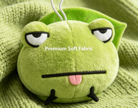 Porte-clés en peluche grenouille verte personnalisé OEM ODM, breloque mignonne grenouille paresseuse pour sac à dos, cadeaux en gros
