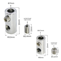 Serre-câble réglable en fil métallique chromé, pince à câble en cuivre, connecteur vertical à double vis