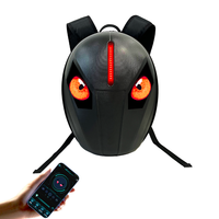 Mochila Moderna Knight con Pantalla LED, Carcasa Rígida, Negra, de Algodón y Silicona, Cierre de Cremallera, Clasificación IP54, Garantía de 3 Años para Automóvil