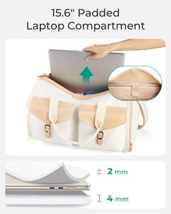 กระเป๋าเดินทางสตรีสไตล์วินเทจขนาดใหญ่ พร้อมช่องใส่ของหลายช่อง และดีไซน์ที่เหมาะกับการเดินทางและยิม พร้อมระบบ TSA Friendly - Product Image 3