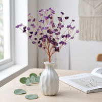 Arbres Feng Shui en cristal et pierres précieuses, artisanaux, uniques, de luxe, tissés à la main, avec base personnalisée pour bureau