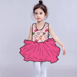 Leche seda <span class=keywords><strong>vaca</strong></span> diseño bebé infantil lindo sin mangas niños niñas tul Boutique vestido niños tutú vestido - Product Image 6