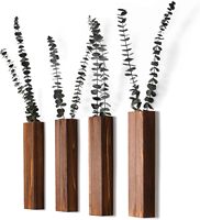 Jardinière murale en bois, décoration moderne pour la maison, jardinière pour fleurs séchées, fausse verdure, plantes d'intérieur