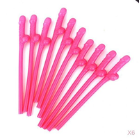 Pailles en plastique colorées en forme de pénis pour enterrement de vie de jeune fille, décorations de fête prénuptiale pour adultes, pailles à boire pour soirées entre filles - Vente en gros