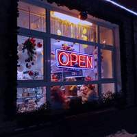 Enseigne au néon ouverte à LED avec adaptateur secteur pour vitrine d'entreprise, restaurant, bar, salon, devanture de magasin