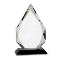 Premier Icepeak Plaque à facettes diamant coupe bleu noir couleur support Base cristal trophée verre prix Plaque