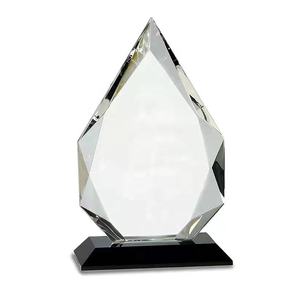 Premier <span class=keywords><strong>Icepeak</strong></span> placa facetada diamante corte azul negro Color soporte Base cristal trofeo vidrio Premio placa - Product Image 2