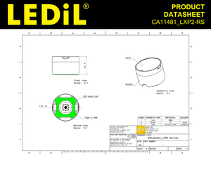 เลนส์ LED แบบจุด 7 องศา Ledils CA11481_LXP2-RS Φ21.6 มม. สูง 14.65 มม. ทำจาก PMMA พร้อมเทปกาวสำหรับหลอดไฟ Crees XP‑E XP‑G LED - Product Image 6
