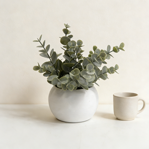 Plante artificielle d'<span class=keywords><strong>eucalyptus</strong></span> <span class=keywords><strong>en</strong></span> <span class=keywords><strong>pot</strong></span> <span class=keywords><strong>en</strong></span> pulpe de papier avec faux sol, fausse verdure, artificiellement parfumée <span class=keywords><strong>pour</strong></span> la décoration de bureau à domicile - Product Image 3