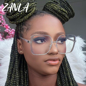 Gafas de Moda Doradas con Protección Anti-Luz Azul, Montura Cuadrada Reticular 2026, Gafas Ópticas Grandes para Mujer, Gafas de Metal con Lentes Transparentes para Hombre - Product Image 3