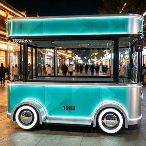 Chariot de cuisine mobile électrique personnalisable à 4 roues motrices, marque ZOWN, garantie 2 ans, vente ambulante en extérieur - Product Image 1