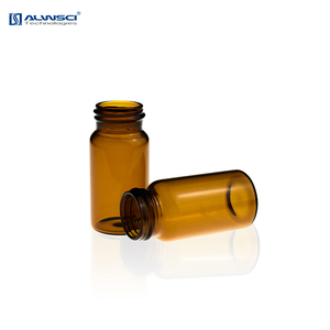 Flacon en <span class=keywords><strong>verre</strong></span> d'<span class=keywords><strong>ambre</strong></span>, avec bouchon à vis PP à dessus ouvert blanc, de 20ML, pièces - Product Image 3