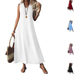 Nouvelle arrivée estivale : Gilet long élégant sans manches à fente latérale - Product Image 1