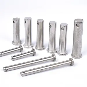 GB 882 DIN1444 Stainless Steel 304 316 round head Plated Clevis Pins With Hole for R cotter pin