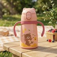 Mini Gourde Isotherme 300ml pour Enfants en Acier Inoxydable avec Couvercles – Tasses Thermiques pour Enfants