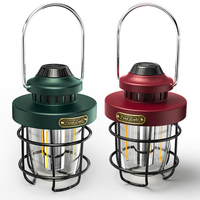 Lanterne de camping portable rétro 2000 mAh LED pour l'extérieur avec 3 modes d'éclairage pour tente, randonnée, escalade, camping