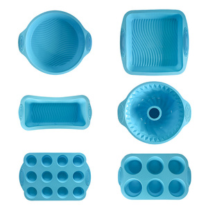 Cấp thực phẩm Silicone không dính Lò nướng Khay bánh Loaf Muffin Donut khuôn giáng sinh bakeware Set cho nhà bếp Pastry công cụ - Product Image 5