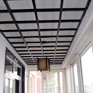 Panel de Rejilla para Techo con Acabado de Madera, Inserto Decorativo para Techo Suspendido, para Oficinas, Hoteles y Vestíbulos - Product Image 2
