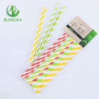 Pailles à boire jetables en papier biodégradable SUMKOKA de 200 mm de longueur (6/8/12 mm) pour Bubble Tea - Sans PFAS
