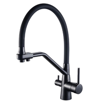 Robinet de cuisine de luxe filtrant, rotation à 360 degrés, extractible, à poser sur comptoir, avec cartouche céramique, finition chromée, pour évier familial et salle de bain d'hôtel