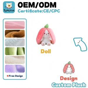 Nouveau produit : Poupée en peluche lapin arc-en-ciel mignonne et personnalisable pour enfants, à personnaliser par aérographe, jouet câlin, certifiée CPC CE, OEM ODM - Product Image 3