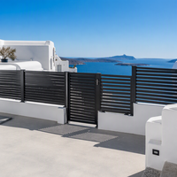 Panneau de clôture en aluminium pour la protection de la vie privée, noir mat, revêtement en poudre, jardin, cour, anti-rouille, installation facile, taille personnalisée
