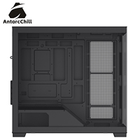 AntarcChill Black Mid Tower Gaming Case with Panoramic Side Panel MicroATX Support 360mm Liquid Cooling USB3.0 Ports