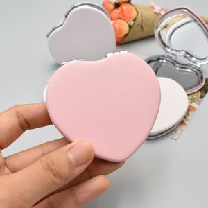 Fashion <b>Small</b> <b>Mirror</b> Hand PU Double Side Foldable Portable Compact Heart <b>Mirror</b> Travel Leather Gift Pocket Makeup <b>Mirrors</b> - Product Image 4