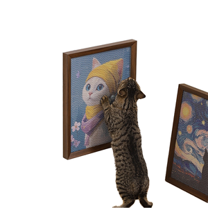 แผ่นข่วนเล็บแมว 3 มิติ ลายภาพวาดโมนาลิซ่า ทำจากวัสดุซิซอล ทนทานต่อการขีดข่วน ของเล่นแมว ของตกแต่งศิลปะ - Product Image 1