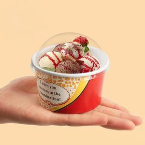 4oz 6oz 16 Oz Custom Design Biodegradable Unique <b>To</b> <b>Go</b> Ice Cream Paper Cups Ice Cream Paper Cup With Dome Lids - Product Image 6