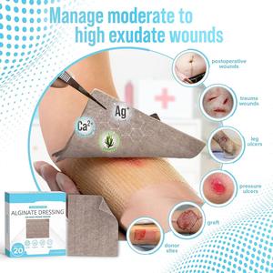 मूल निर्माता 14000 पीपीएम उच्च पीब शोषक चांदी Alginate ड्रेसिंग - Product Image 4