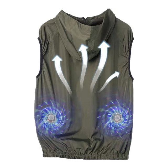Japan12V 16V 20V 24V Wind Gears Outdoor Cooling Fan Jacket UV Proof Vest Coat Air Conditioner Vest Jacket Hi Vi Cooling Fan Vest