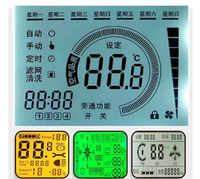 Layar LCD Segmen Digit TN Kustom untuk Instrumen Industri dengan Latar Belakang Hitam dan Teks Putih 12864 COG LCD Display