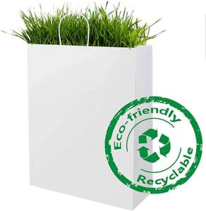 ถุงกระดาษคราฟท์ 13x7x17 ซม. สีขาว ถุงของขวัญ หูหิ้วกระดาษแบบบิด ขายส่ง จำนวนมาก สำหรับงานปาร์ตี้ ของชำร่วย ขายปลีก - Product Image 5