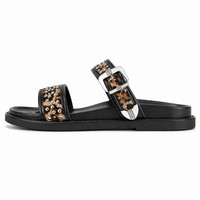Nouvelles sandales à double bride cloutées de style occidental pour femmes, avec boucle ornée, en cuir PU, semelle PVC durable antidérapante, logo personnalisé