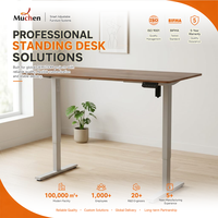 Bureau réglable en hauteur personnalisé, cadre de bureau électrique à 2 niveaux pour table d'ordinateur de bureau