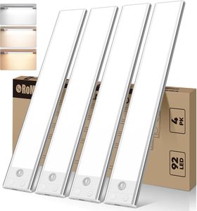 มาใหม่แบตเตอรี่แบบถอดได้ Led Usb ชาร์จ Ultra-บางเซ็นเซอร์ความเคลื่อนไหวภายใต้ตู้สําหรับตู้เสื้อผ้าห้องครัว - Product Image 1