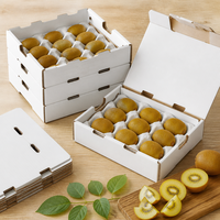 Witte Kiwi Verpakkingsdoos met Eierkrat-stijl Kussentjes, Aangepaste Logo Fruitdoos voor Kiwi Boomgaard Groothandel