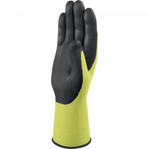 DELTA PLUS - VV734JA11 Gant en polyester/spandex tricoté jaune-noir fluorescent avec paume enduite de mousse de tpu/nitrile (multi-pack) - Product Image 2