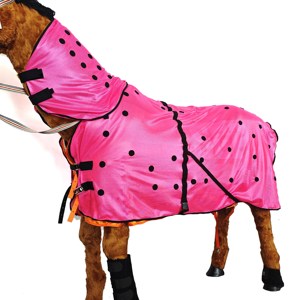 Coperte antimosche traspiranti in rete per cavalli con copricollo - Product Image 4