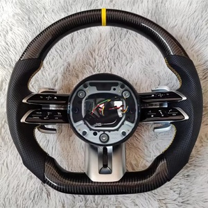 Кожаное Рулевое колесо для Mercedes-benz AMG W205 W213 W177 W166 C43 C63 C CLASS E63 Cls Gle - Product Image 5