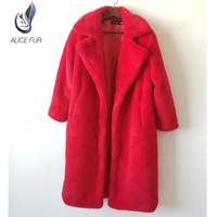 Manteau en fausse fourrure de vison sable extra long, personnalisable et professionnel, pour femmes